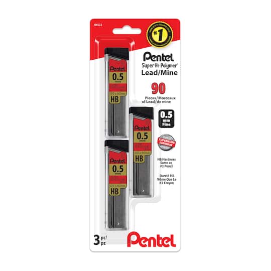 Pentel® 0.5mm HB Super Hi-Polymer Mechanical Pencil Lead Refills, 90ct.